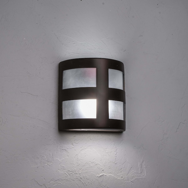 Luxury Lighting Varien Bay 9in. High Ceramic Outdoor Wall Light, Antique Bronze Finish S102-77(W4) Abr u/d-7-17 - main